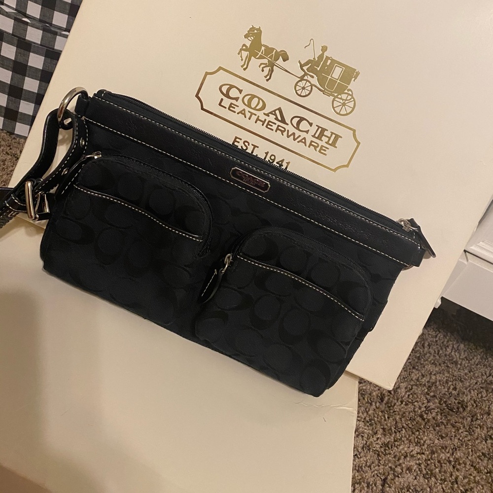 Black Coach hip bag (fanny pack)